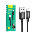 HOCO X89 Cable USB a Micro Reforzado 2M 2.4A Negro