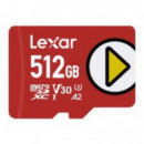 Tarjeta Microsdxc LEXAR Play 512GB Uhs-i U1 C10 V10 A1
