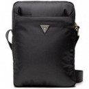GUESS Bolso GUTB10NTMLBK 10" Negro Logo Triángulo Nylon