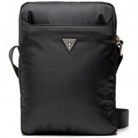 GUESS Bolso GUTB10NTMLBK 10" Negro Logo Triángulo Nylon