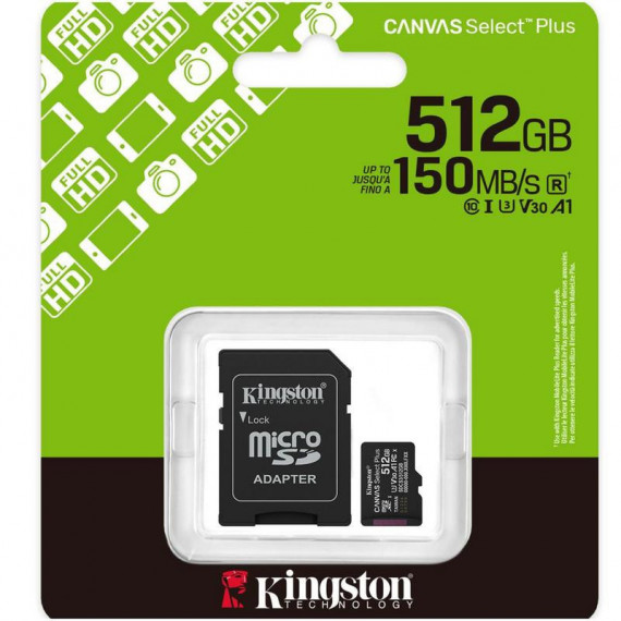 KINGSTON Canvas Select Plus 512GB Microsdxc
