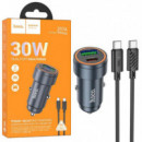 HOCO Z57A Glorious Cargador de Coche PD30W + QC3.0 + Cable Usb-c