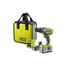 Taladro Atornillador de Impacto 18V One +ryobi (1X 4AH + 1X 2AH)  RYOBI