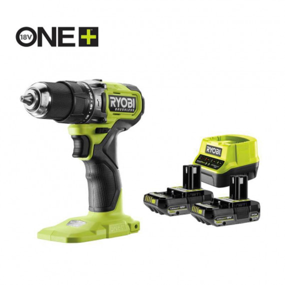 Taladro de Impacto Inalámbrico 18V One + RYOBI (2X 2AH)