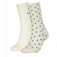 TOMMY HILFIGER - Th Women Sock Dot 2P - 033 - F|100001493/033