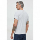 Camiseta Elástica con Logotipo Frontal de GUESS