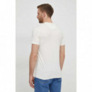 Camiseta Elástica con Logotipo Frontal de GUESS