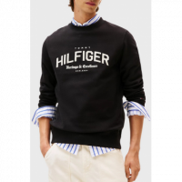 Sudadera TOMMY HILFIGER Negra Logo Arqueado