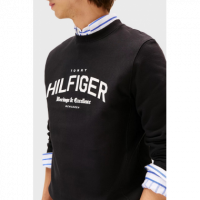 Sudadera TOMMY HILFIGER Negra Logo Arqueado