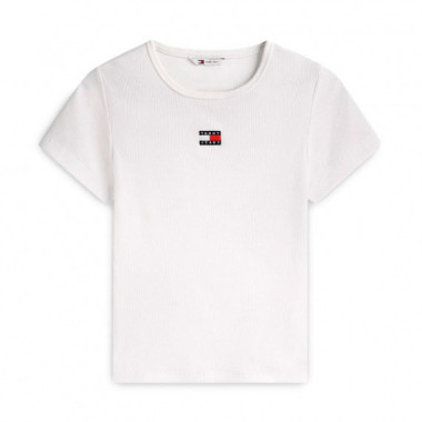 Camiseta Slim Acanalada con Parche  TOMMY HILFIGER