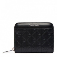 Cartera con Cremallera y Logo Emblemático Grabado  CALVIN KLEIN