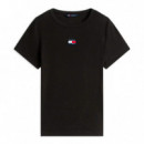 Camiseta Slim Acanalada con Parche  TOMMY HILFIGER