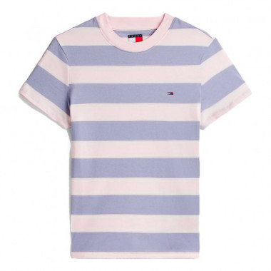 Camiseta de Punto con Logo Bordado  TOMMY HILFIGER