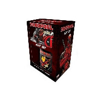 Taza Desayuno Marvel Deadpool + Posavasos + Llavero