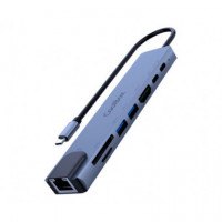 Docking COOLBOX Minidock C81 Aluminio Usb-c 8 en 1