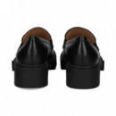 Mocasin Plataforma Piel Negro  COACH