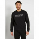 Sudadera con logotipo frontal de Guess