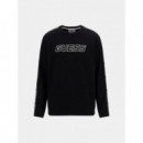 Sudadera con logotipo frontal de Guess