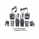PNI R40 PRO Pack de 2 Walkies PMR 16 canales con Microauriculares, cargador de base, 10km.