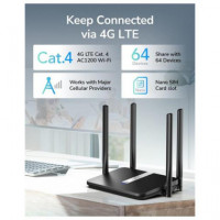 CUDY Router 4G Lte Tarjeta Sim AC1200 LT500