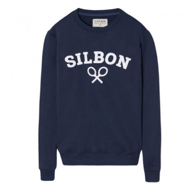 125013 Sudadera  Silbon Hombre Raqueta Media Azul Marino