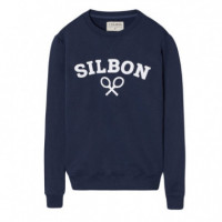 125013 Sudadera  Silbon Hombre Raqueta Media Azul Marino