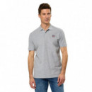 104140Grey Melange Polos Vinson Hombre Vin Polo Mike Men