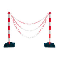 Poste Señalizacion 90 Cm Rojo y Blanco PAMACON