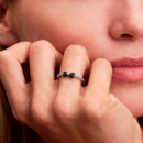 Anillo Lazo Negro Brillante 193510C03