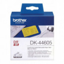 Cinta Papel Continua BROTHER Amarilla Removible 62MM 30.48M (DK44605)