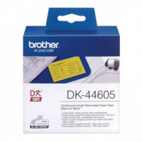 Cinta Papel Continua BROTHER Amarilla Removible 62MM 30.48M (DK44605)