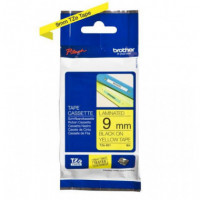 Cinta BROTHER P-touch Laminada Negro sobre Amarillo 9MM 8M (TZE-621)