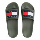 Chanclas con logo engomado