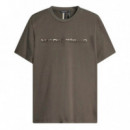 Camiseta Regular Fit Con Estampado De Logo Laminado