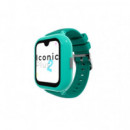 Reloj Smartwatch SAVEFAMILY 4G Iconic Plus 2 GPSICONIC2MINT Correa Silicona Verd Mint