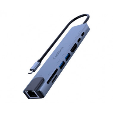 Docking COOLBOX Minidock C81 Aluminio Usb-c 8 en 1