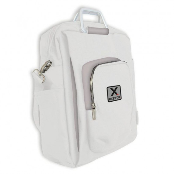 APPROX MOCHILA DE PORTATIL 15.6 DISEÑO A COLOR BLANCO Y GRIS