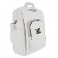 APPROX Mochila de Portatil 15.6 Diseño a Color Blanco y Gris