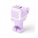 UGREEN CARGADOR PARED USB-A + 2xUSB-C 65W GAN FAST LILA