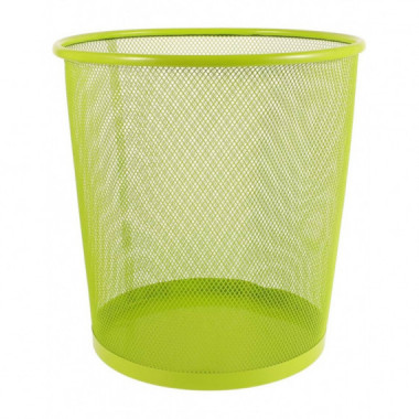 PAPELERA REJILLAS METALICA VERDE