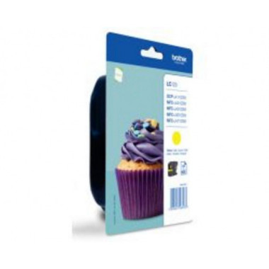 Cartucho de Tinta Brother LC123YBP Amarillo 600 Páginas