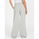 Pantalón chándal scuba con logo lateral en strass de Guess