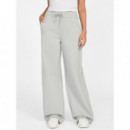 Pantalón chándal scuba con logo lateral en strass de Guess