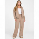 Pantalón chándal scuba con logo lateral en strass de Guess