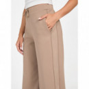 Pantalón chándal scuba con logo lateral en strass de Guess