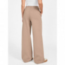 Pantalón chándal scuba con logo lateral en strass de Guess