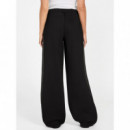 Pantalón chándal scuba con logo lateral en strass de Guess