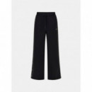 Pantalón chándal scuba con logo lateral en strass de Guess