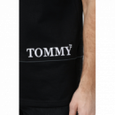 Camiseta Tommy Jeans negra logo bordado