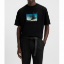 Camiseta Hugo Dorizon negra estampada